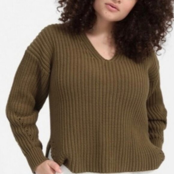 Everlane Sweaters - Everlane Chunky Knit V-Neck Sweater